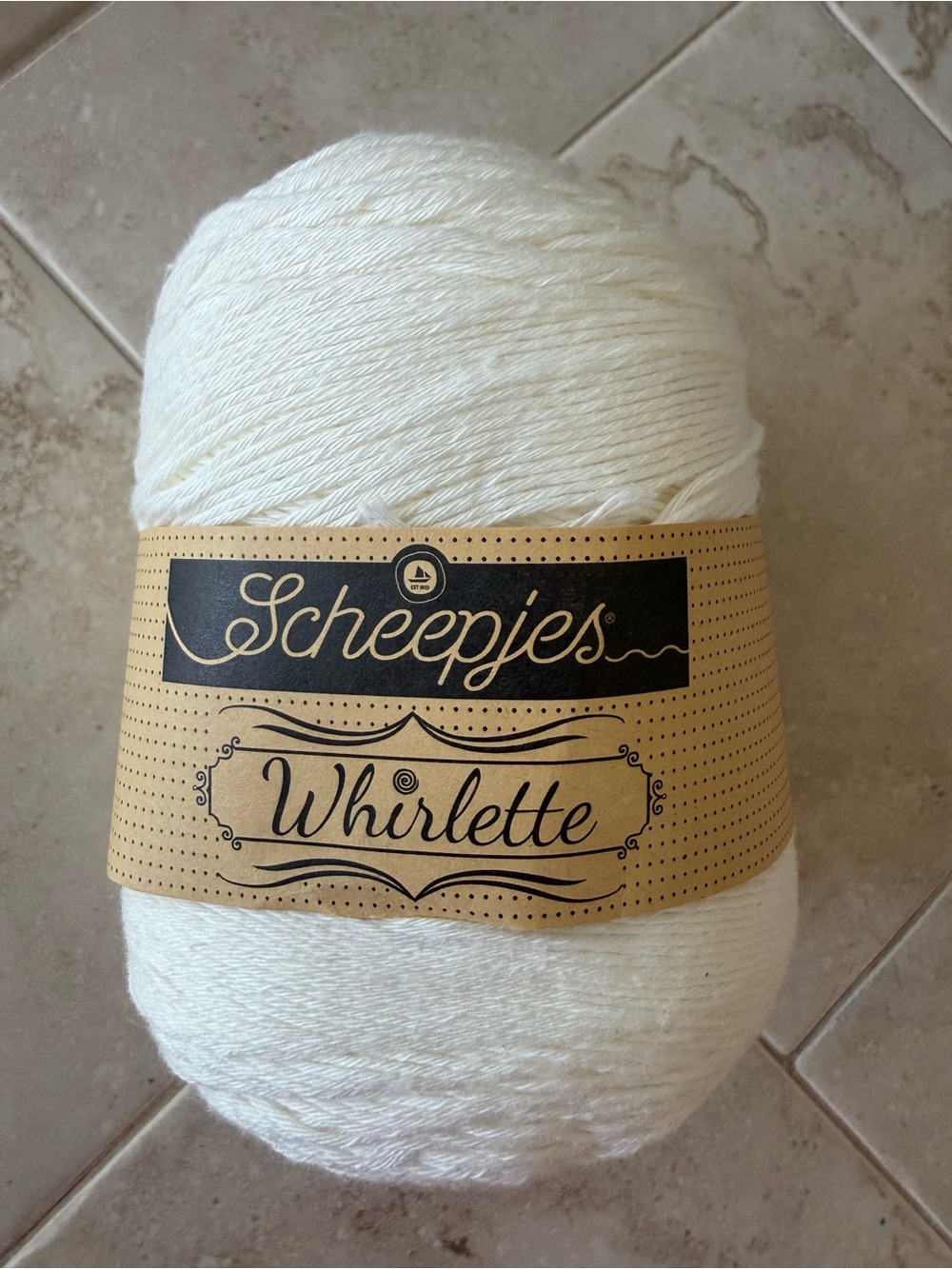Scheepjes Whirlette Yarn - Cream Soft Wrap & Scarf Cotton/Acrylic Blend Yarn